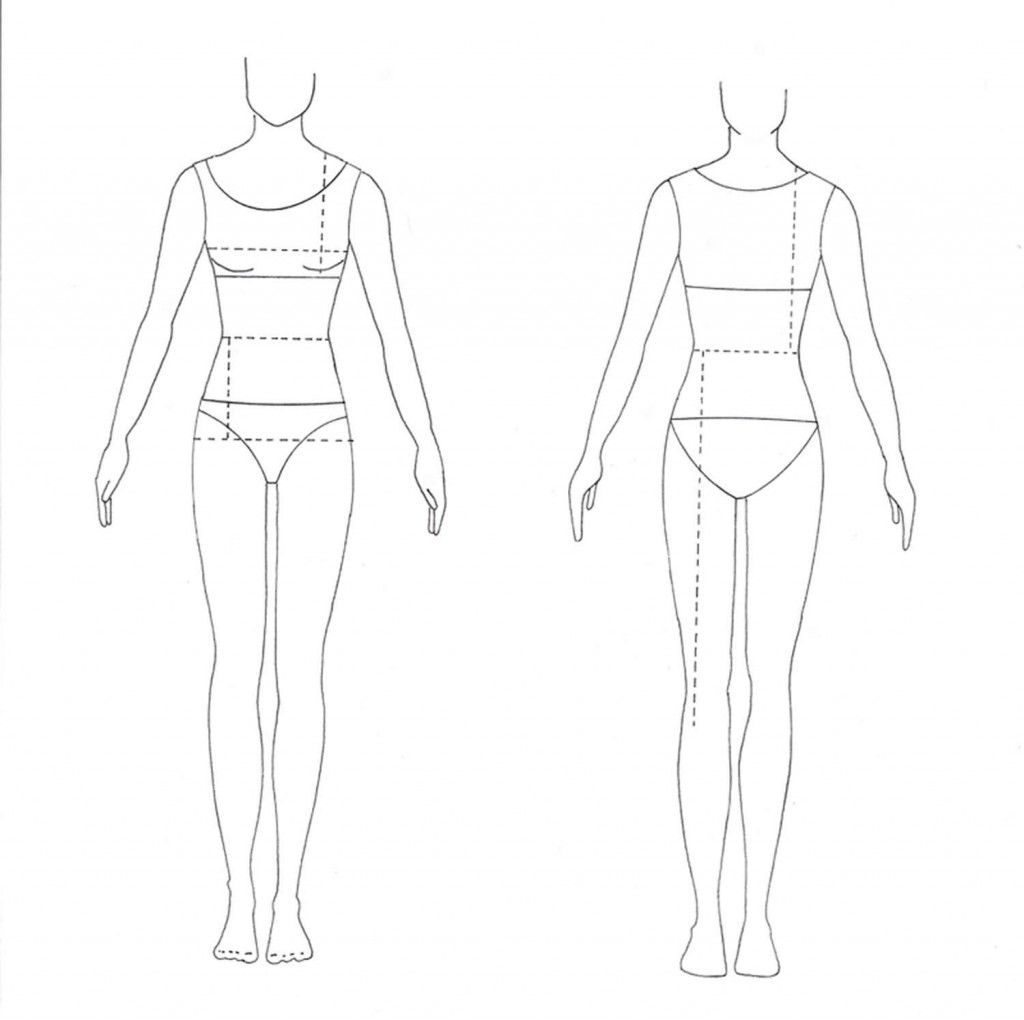 Costume Project - Theatre 22 Inside Blank Model Sketch Template